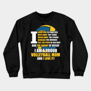 volleyball mom love it Crewneck Sweatshirt